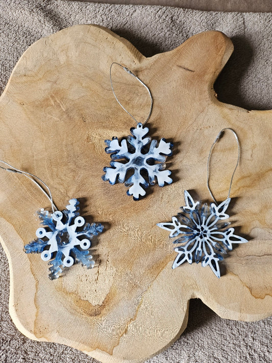 Lot de 3 flocons de neige