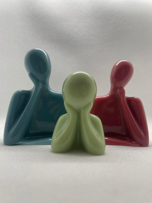 Essence Familiale : Demi-Statuettes Famille en Résine Époxy