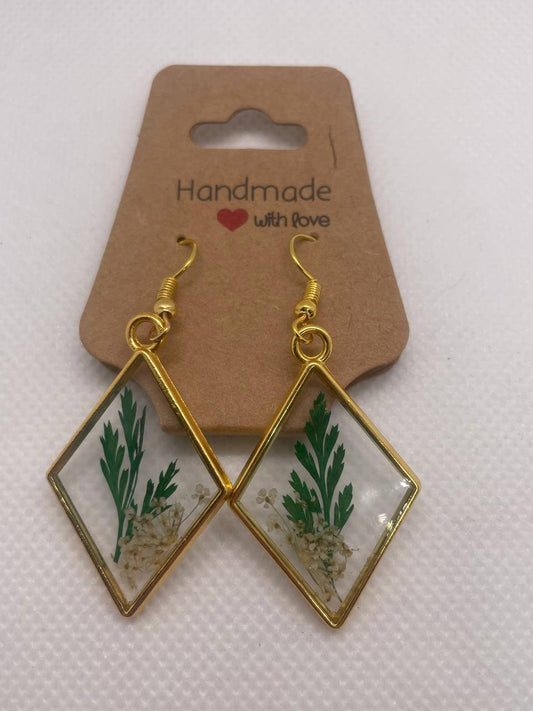 "Élégance Artisanale" – Boucles d’Oreilles en Résine Époxy