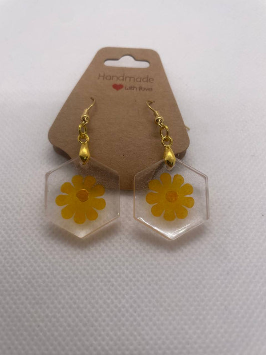 "Élégance Artisanale" – Boucles d’Oreilles en Résine Époxy
